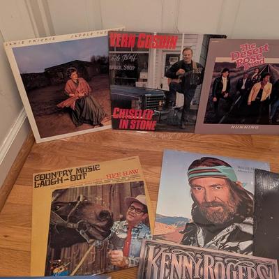 Assortment Of Records Various Artists Kenny Rogers Willie Nelson