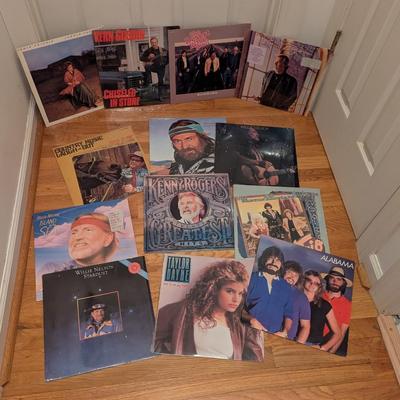 Assortment Of Records Various Artists Kenny Rogers Willie Nelson