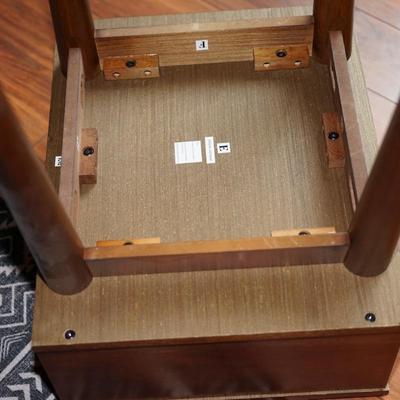WEST ELM Teak SIDE TABLES W/ DRAWERS CLASSIC MCM DESIGN QUALITY CONSTRUCTION.