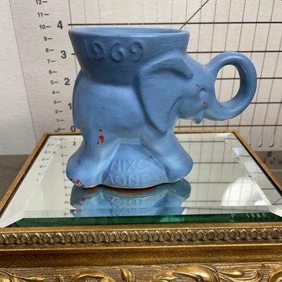 Frankoma 1969 Nixon Agnew GOP Elephant Planter