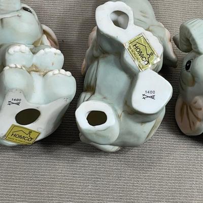 3 piece Vintage HOMCO Baby Elephant Set