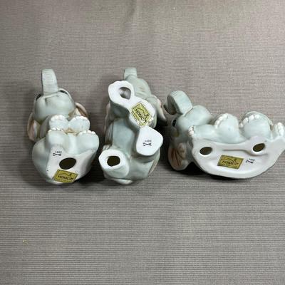 3 piece Vintage HOMCO Baby Elephant Set