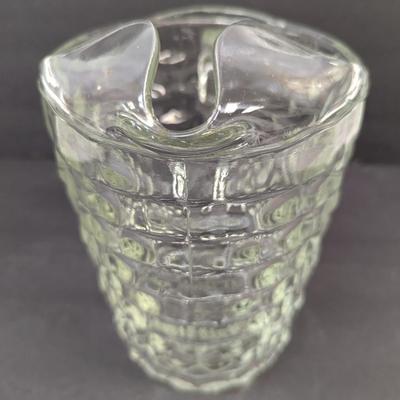 Fostoria American Pressed Glass Cube Pattern Pitcher With Ice Lip #19