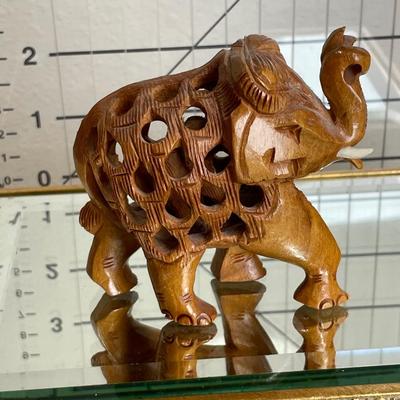 Set of 3 Handmade some Hand carved Elephants