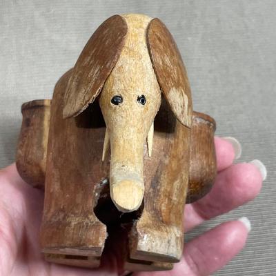 Set of 3 Handmade some Hand carved Elephants