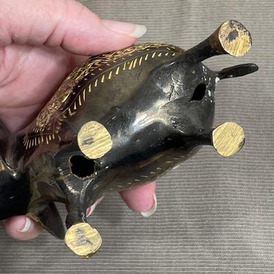 2 Vintage Brass Elephants Engraved and more