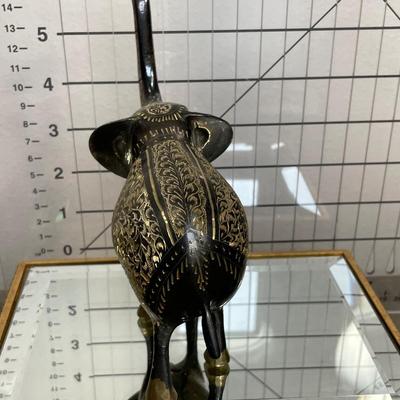 2 Vintage Brass Elephants Engraved and more