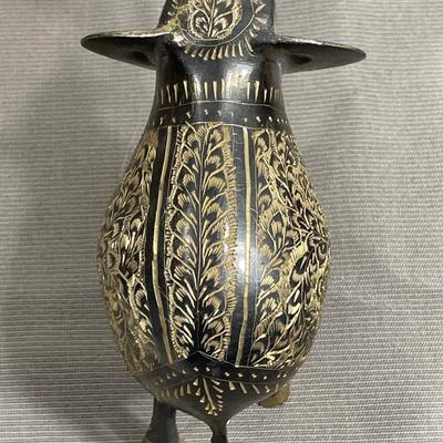 2 Vintage Brass Elephants Engraved and more