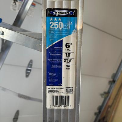 LOT 3G: 6’ Werner 6’ Folding Ladder