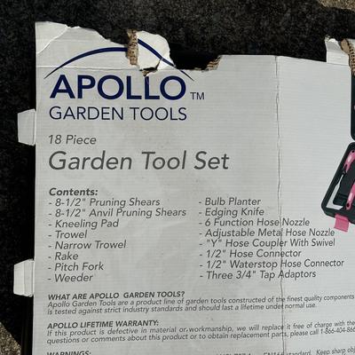 LOT 9G: Gardening Tool Essentials! 18 Piece Apollo Garden Tool Set& More