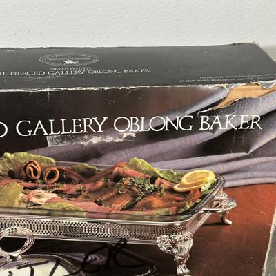 LOT 11G: Silver Plates Casserole Dish, Chafing Dish & Oblong Baker