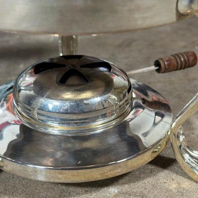 LOT 11G: Silver Plates Casserole Dish, Chafing Dish & Oblong Baker