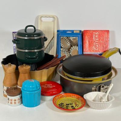 LOT 14D: Kitchen Appliances, Essentials & Decor - Electric Crepe Maker, Bundt Pan & More