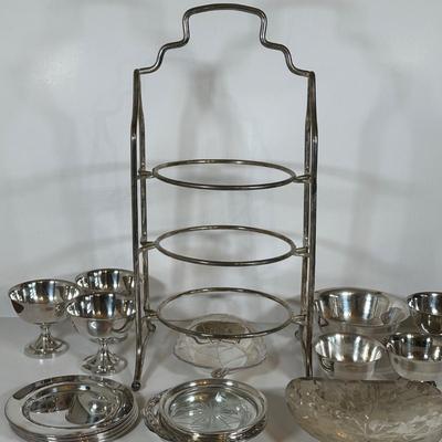 LOT 18D: Stainless Steel/Silver plate Decor, Flatware & More