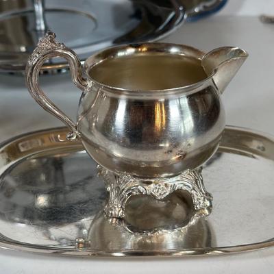 LOT 18D: Stainless Steel/Silver plate Decor, Flatware & More