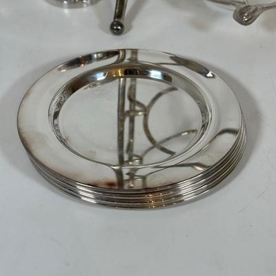 LOT 18D: Stainless Steel/Silver plate Decor, Flatware & More