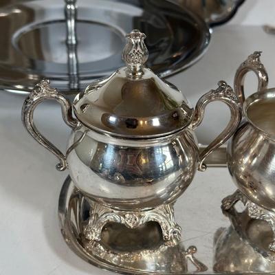 LOT 18D: Stainless Steel/Silver plate Decor, Flatware & More