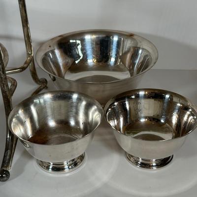 LOT 18D: Stainless Steel/Silver plate Decor, Flatware & More