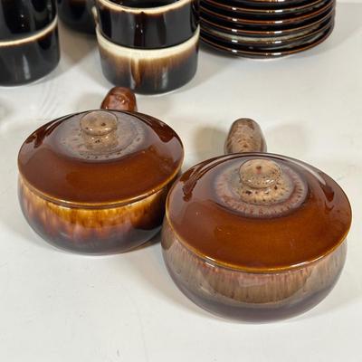 LOT 20D: Vintage Pfaltzgraff Brown Drip Stoneware Dishes & More
