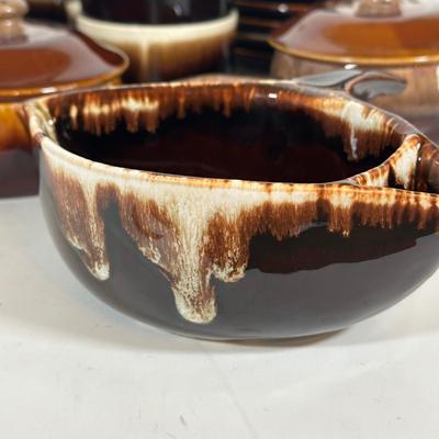 LOT 20D: Vintage Pfaltzgraff Brown Drip Stoneware Dishes & More
