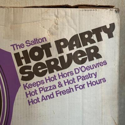 LOT 21D: The Salton Hot Party Server In Box, Salton Hot Tray & More