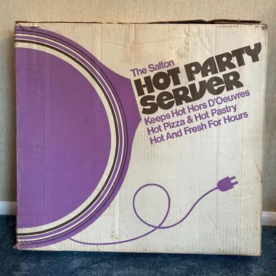 LOT 21D: The Salton Hot Party Server In Box, Salton Hot Tray & More