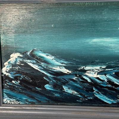 LOT 26L: Two Framed Nautical Scene Oil Paintings