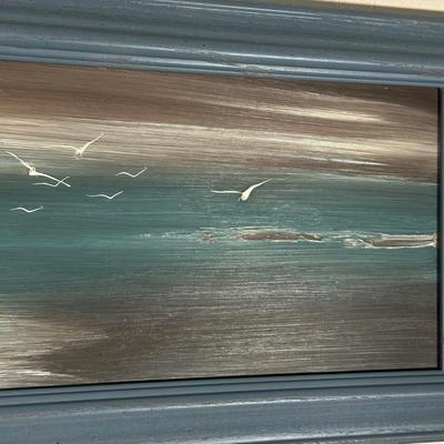 LOT 26L: Two Framed Nautical Scene Oil Paintings