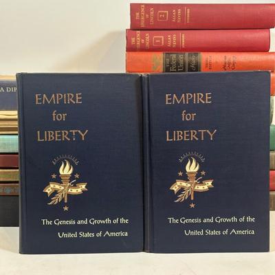 LOT 28L: Vintage Book Collection - The Presidents Of The United States Vol. 1 & 2, Empire For Liberty & More