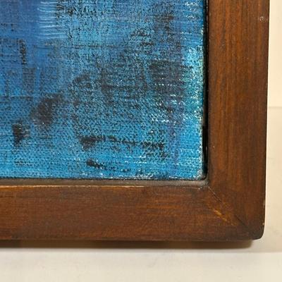 LOT 30L: Framed Abstract Cityscape Oil Painting Signed by Artist