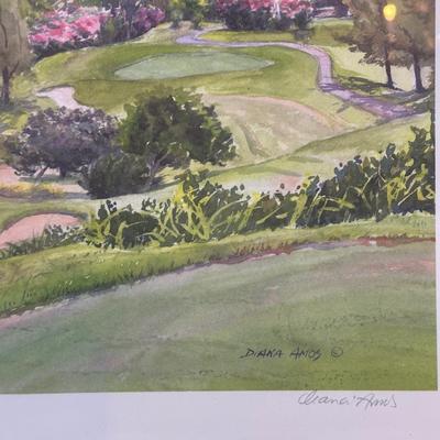 LOT 32L: Diana Amos Bermuda Castle Harbour Signed Print