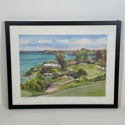 LOT 32L: Diana Amos Bermuda Castle Harbour Signed Print