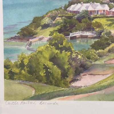 LOT 32L: Diana Amos Bermuda Castle Harbour Signed Print