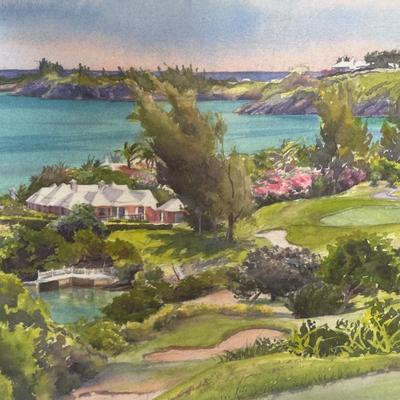 LOT 32L: Diana Amos Bermuda Castle Harbour Signed Print