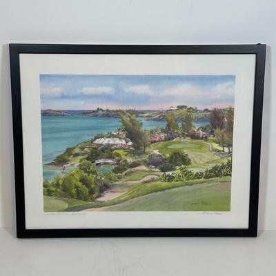 LOT 32L: Diana Amos Bermuda Castle Harbour Signed Print