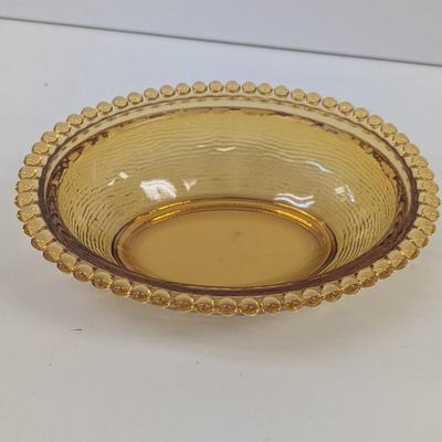 Vintage Indiana Glass Amber Nesting Hen