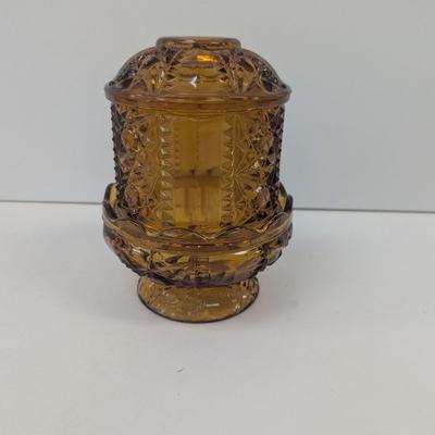 Fairy Light Indiana Amber Glass Stars & Bar Pattern