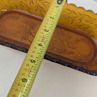 10 Pieces Of Indian Glass Tiara Sandwich Dish Celery Oval Serving Bowl #30