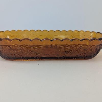 10 Pieces Of Indian Glass Tiara Sandwich Dish Celery Oval Serving Bowl #30