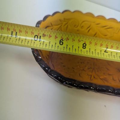 10 Pieces Of Indian Glass Tiara Sandwich Dish Celery Oval Serving Bowl #30