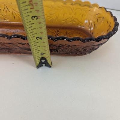 10 Pieces Of Indian Glass Tiara Sandwich Dish Celery Oval Serving Bowl #30