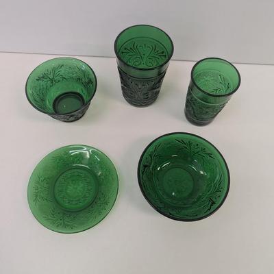 Anchor 30 Pieces Of Hocking Forest Green Sandwich Set #31