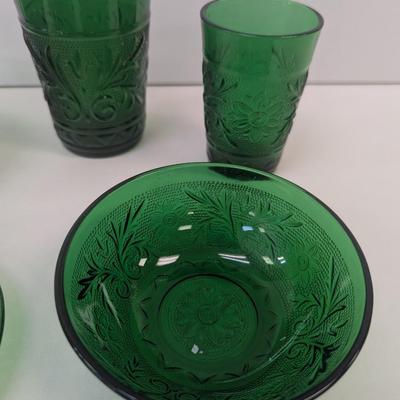 Anchor 30 Pieces Of Hocking Forest Green Sandwich Set #31