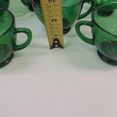 Forest Green Bowls Cups & Creamers #32