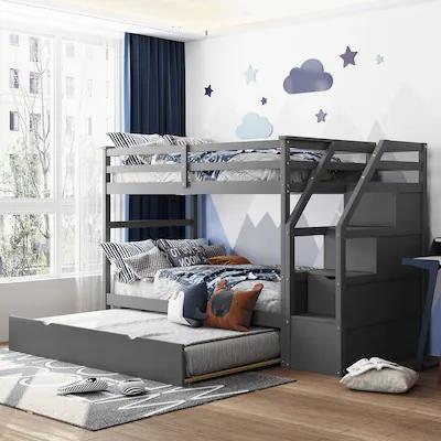 STAIRWAY TWIN & DOUBLE BED BUNKBED UNIT.