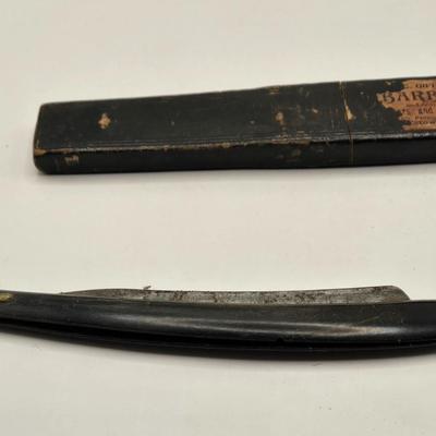 LOT 540: Shave & A Haircut, 2 Bits/ Antique Straight Razors & Clippers