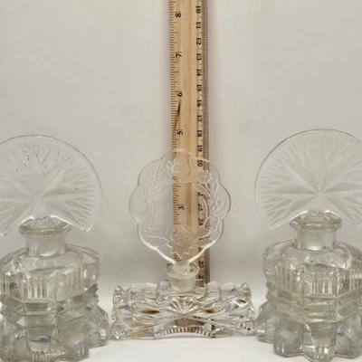 LOT 543: Antique Crystal Perfume Bottles