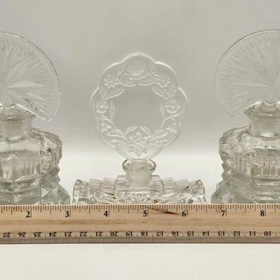 LOT 543: Antique Crystal Perfume Bottles
