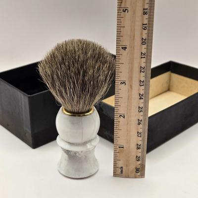 LOT 544: Antique Men's Brushes, Combs. Shoe Horn, Travel Toothbrush, Early American Old Spice Box, & Shaving Cream Brush
