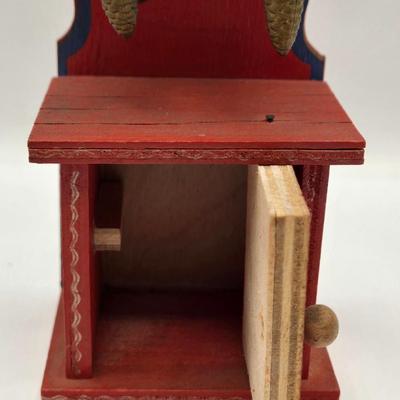 LOT 546: Vintage German Wooden Miniature Grandfather Clock, Miniature Gold Tone Grandfather Clock, & Miniature Gold Tone Mantle Clock
